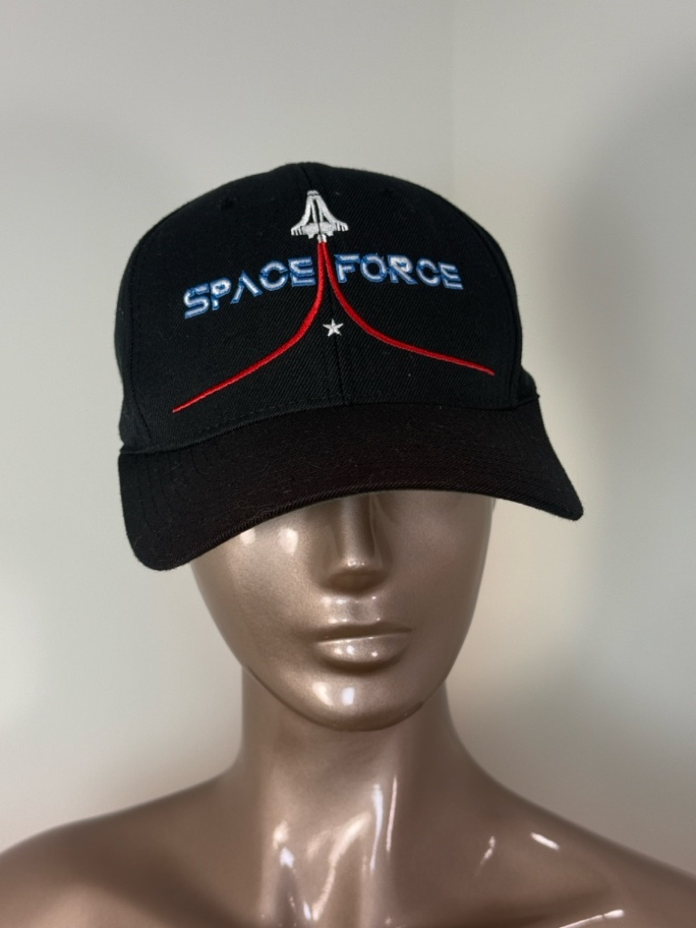 Cali-Fame Space Force Headwear CF Black Snapback Hat - Black